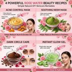 Yuga Veda Ayurvedic Premium Pure Rose Water Spray for Face, Skin & Hair | Steam Distilled | 100 ml x 3 (Pack of 3)